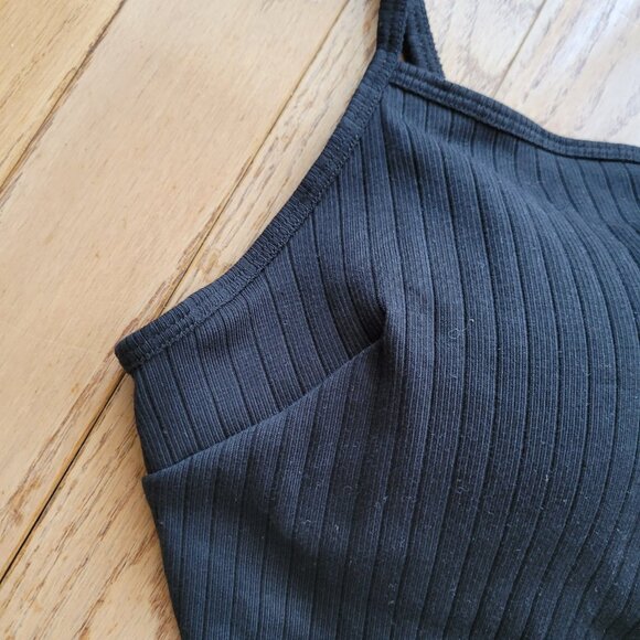 NWT Muji Women's Cotton Stretch Ribbed Cropped Bra Camisole Small - Picture 3 of 11